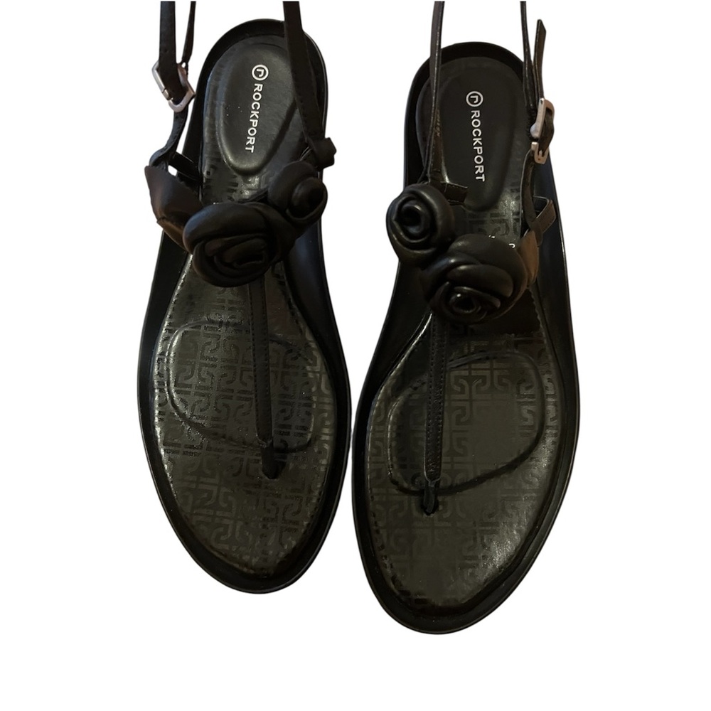 Rockport Black Sandals with Ankle Straps
